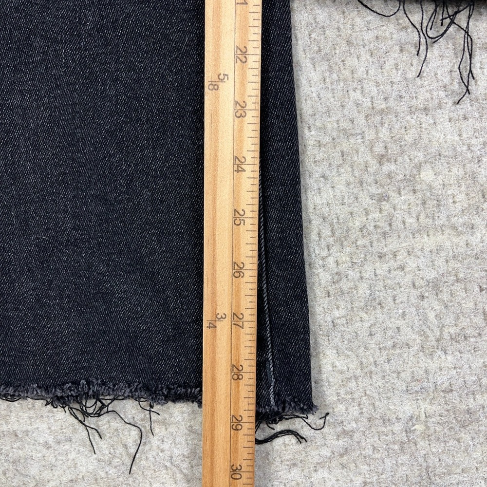 Dear John Jeans Women 30 Black Flared Wide Leg High Rise Frayed - Picture 6 of 13